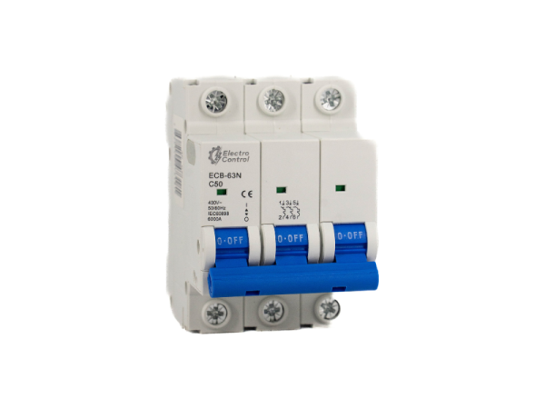 Breaker de riel ECB-63N 3 polos 25A