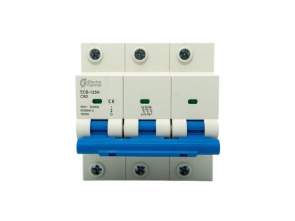 Breaker de riel ECB-125H 3 polos 80A